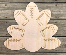 Load image into Gallery viewer, 19.5" Football Turkey Door Hanger Wood Cutout