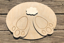 Load image into Gallery viewer, 19" Bunny Butt Layered  Door Hanger Wood Craft Blank
