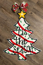 Load image into Gallery viewer, 19" Christmas Tree With Star Top Door Hanger Wood Cutout