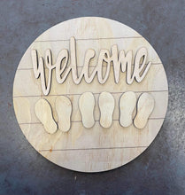 Load image into Gallery viewer, 15” Shiplap Circle Door Hanger Wood Cutout