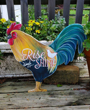 Load image into Gallery viewer, 19” Rooster Door Hanger Wood Cutout