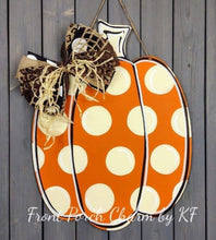 Load image into Gallery viewer, 22” Single Pumpkin Door Hanger Wood Cutout