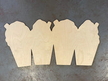 Load image into Gallery viewer, 22” x 11” Snowball Quad-Piece Door Hanger Wood Craft Blank