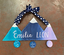 Load image into Gallery viewer, 22" x 9" Mountain Range Door Hanger Wood Cutout