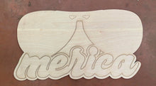 Load image into Gallery viewer, 20.5" Merica Sunglasses WITH LINES Door Hanger Wood Craft Blank