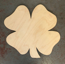 Load image into Gallery viewer, 19” x 18” Four Leaf Clover Door Hanger Wood Craft Blank