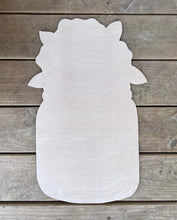 Load image into Gallery viewer, 22” x 14” Chunky Mason With Flowers Door Hanger Wood Craft Blank