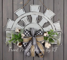 Load image into Gallery viewer, 19" Half Windmill Door Hanger Wood Craft Blank