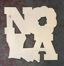 Load image into Gallery viewer, 17.5” x 19” NOLA Door Hanger Wood Craft Blank