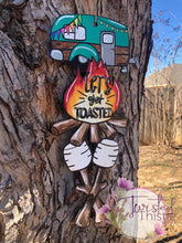 Load image into Gallery viewer, 22” Happy Camper Tri Piece Door Hanger Wood Craft Blank