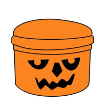 Load image into Gallery viewer, 18” x 16" Pumpkin/Ghost Bucket Door Hanger Wood Cutout