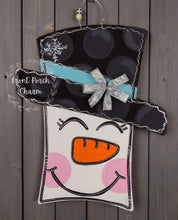 Load image into Gallery viewer, 19" x 15" Whimsical Snowman/Scarecrow Door Hanger Wood Cutout
