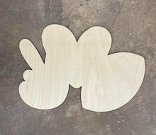 Load image into Gallery viewer, 19" x 13" NEW Peace Love Football Door Hanger Wood Cutout