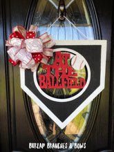 Load image into Gallery viewer, 19” At The Ballfield Door Hanger Wood Craft Blank