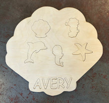 Load image into Gallery viewer, 18" Custom Name Sea Puzzle Wood Cutout