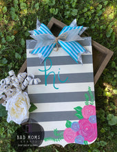 Load image into Gallery viewer, 17” Scroll Bottom Square Door Hanger Wood Cutout