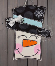 Load image into Gallery viewer, 19" x 15" Whimsical Snowman/Scarecrow Door Hanger Wood Cutout