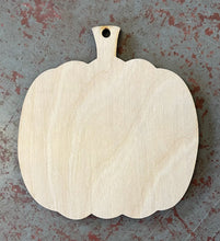 Load image into Gallery viewer, 5" Halloween Pumpkin Bucket Tag Wood Cutout