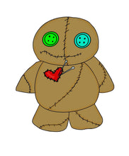 Load image into Gallery viewer, 19” x 16” Voodoo Doll Door Hanger Wood Cutouts