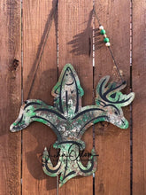Load image into Gallery viewer, 19" x 19" Outdoorsman Fleur De Lis WITH LINES Door Hanger Wood Craft Blank