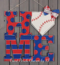 Load image into Gallery viewer, 19" HOME -Home Plate Door Hanger Wood Craft Blank