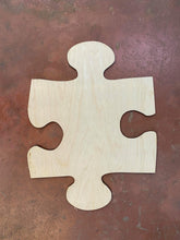 Load image into Gallery viewer, 17" Puzzle Piece Wooden Door Hanger Cutout