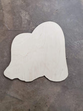 Load image into Gallery viewer, 17” x 17” Ghost, Pumpkin And Tombstone Door Hanger Wood Cutouts