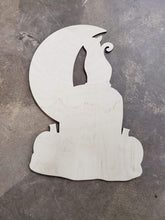 Load image into Gallery viewer, 19” x 16” Cat With Tombstone Door Hanger Wood Cutouts