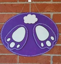 Load image into Gallery viewer, 19" Bunny Butt Layered  Door Hanger Wood Craft Blank