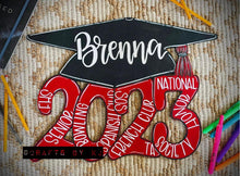 Load image into Gallery viewer, 19" 2023 Grad Cap Door Hanger Wood Cutouts